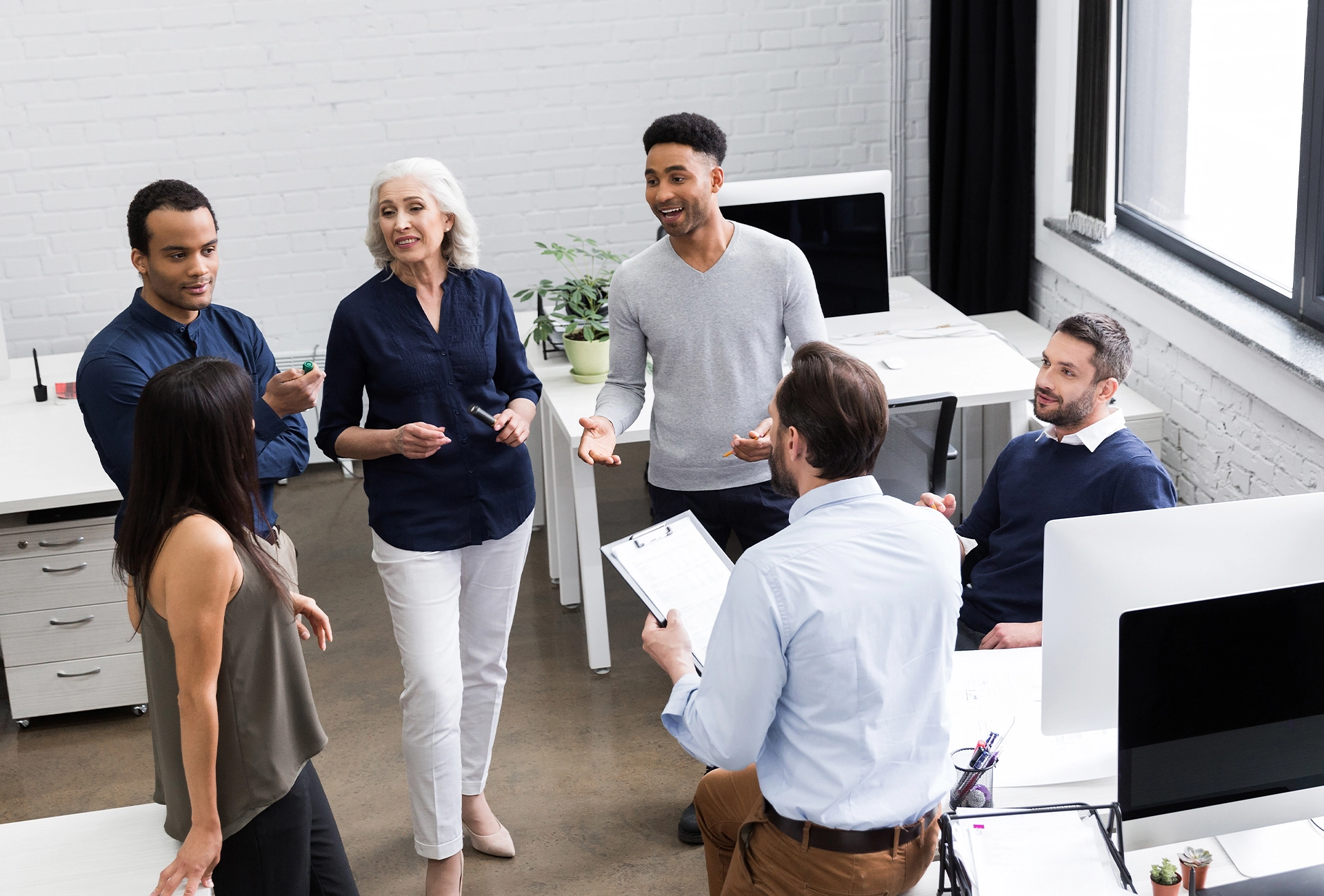 Business owner working n copy